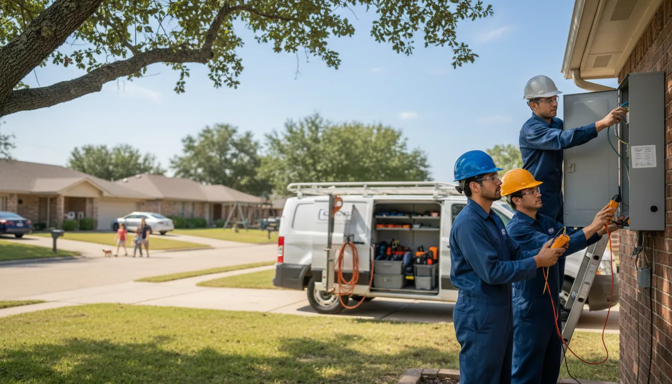 Certified electrician providing emergency electrical services in Barry, TX